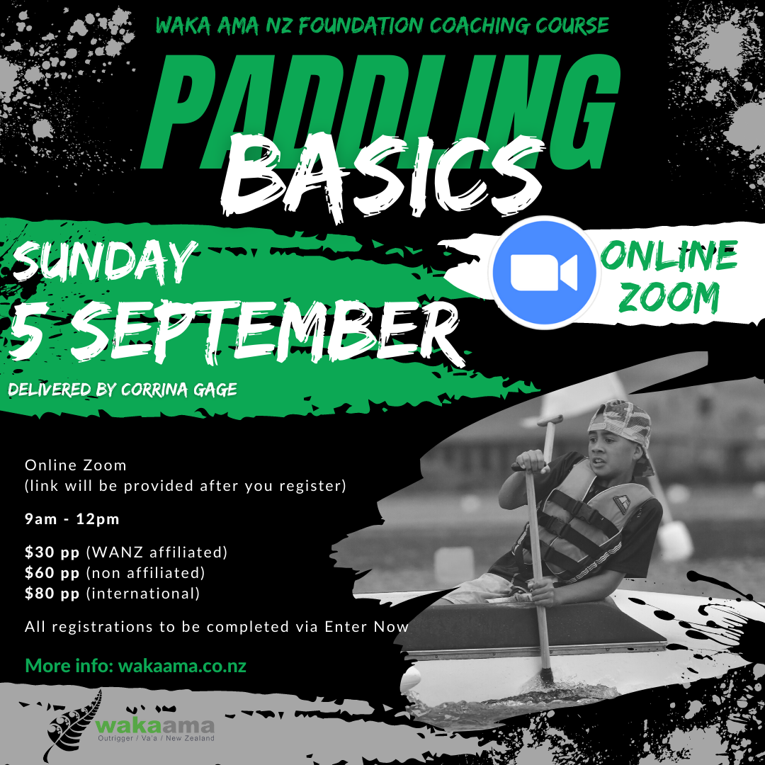 Enter now! Foundation Coaching - Paddling Basics (Online Zoom)